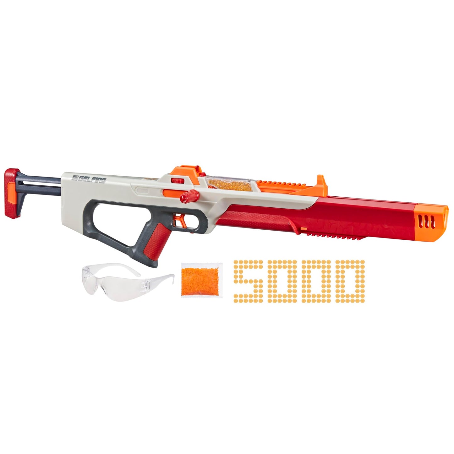 Nerf Pro Gelfire Ghost Bolt Action Blaster — Boost Barrel, 5,000 Gel Rounds, 100-Round Hopper | Ages 14+