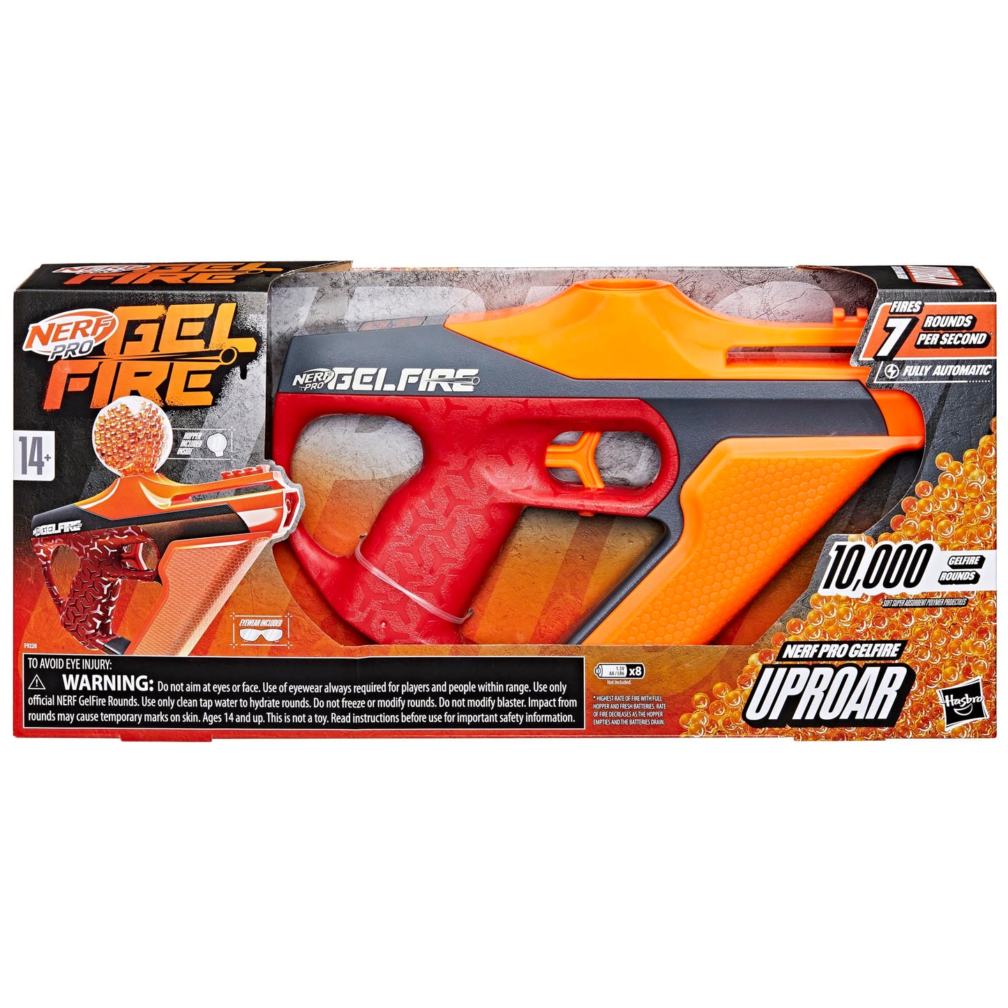 Nerf Pro Gelfire Uproar Full Auto Blaster – 150 FPS, 10,000 Rounds, 400-Hopper