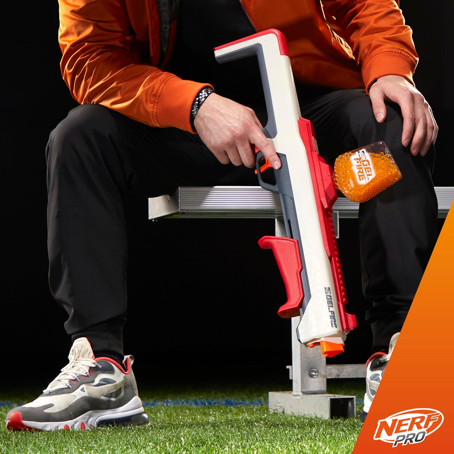 NERF Pro Gelfire Raid Blaster – Fire 5 Rounds per Pull, 800-Round Hopper, 10,000 Gel Rounds