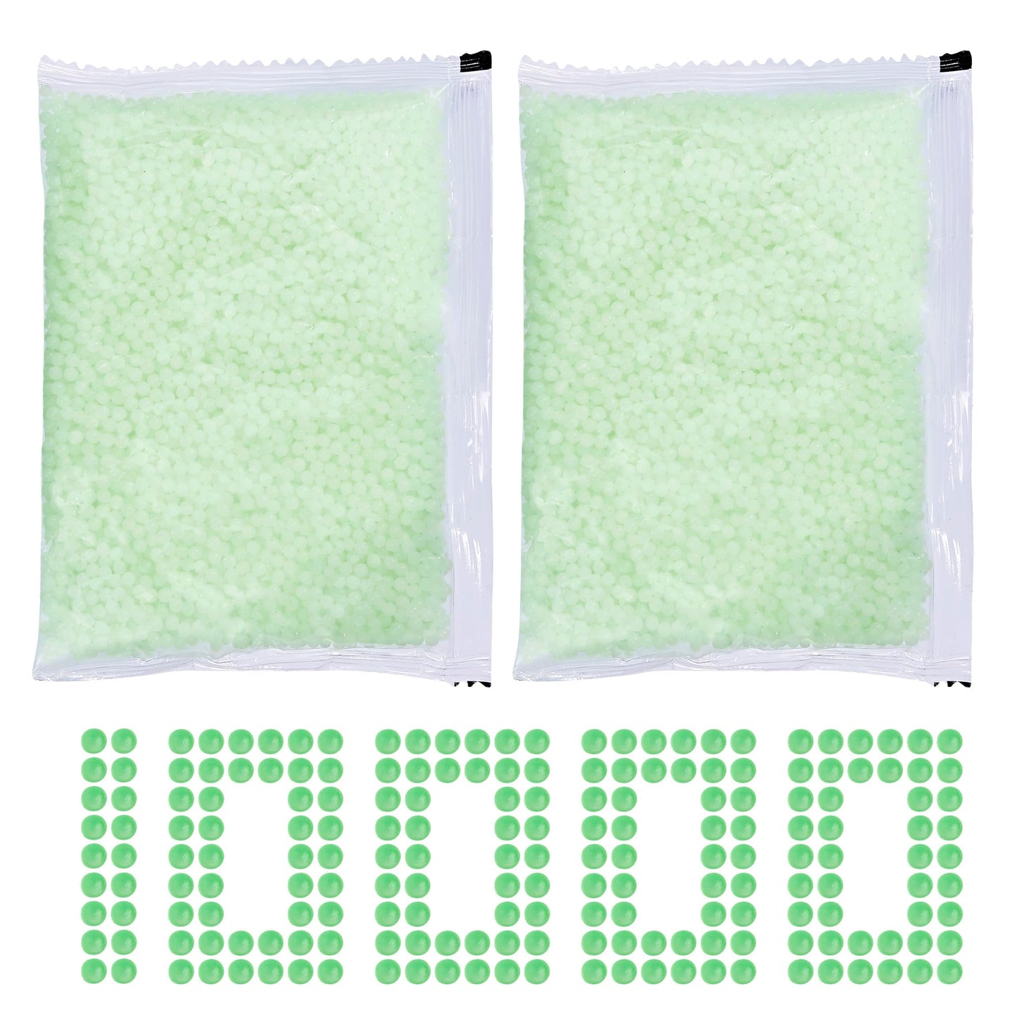 NERF Pro Gelfire Rounds Glow in the Dark – 10,000 Hydrated Rounds for Pro Gelfire Blasters