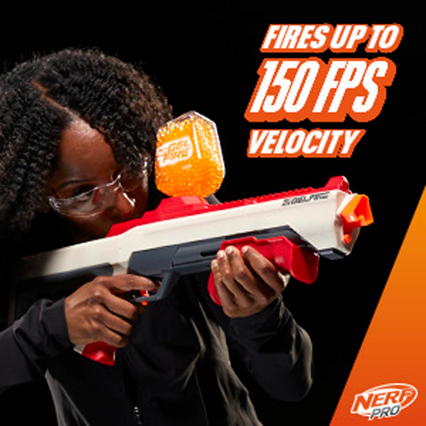 NERF Pro Gelfire Raid Blaster – Fire 5 Rounds per Pull, 800-Round Hopper, 10,000 Gel Rounds