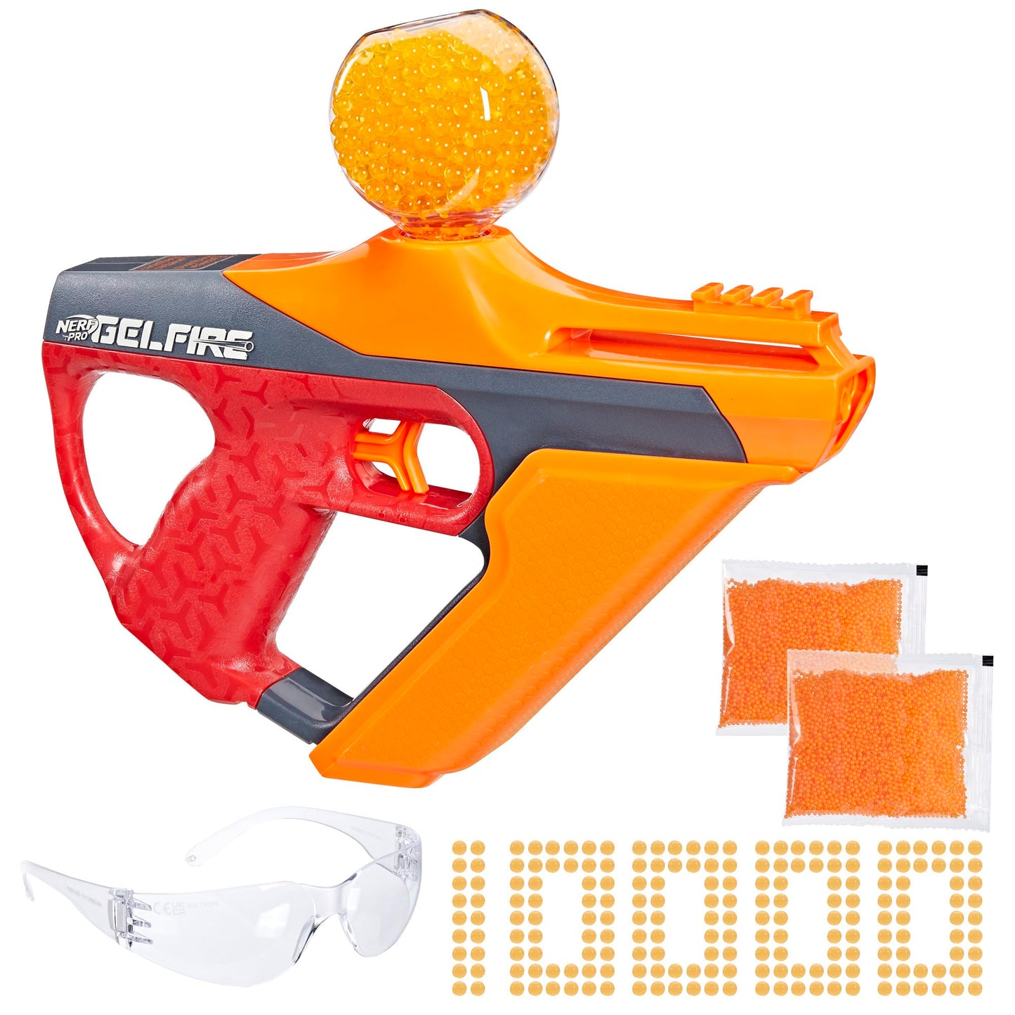 Nerf Pro Gelfire Uproar Full Auto Blaster – 150 FPS, 10,000 Rounds, 400-Hopper