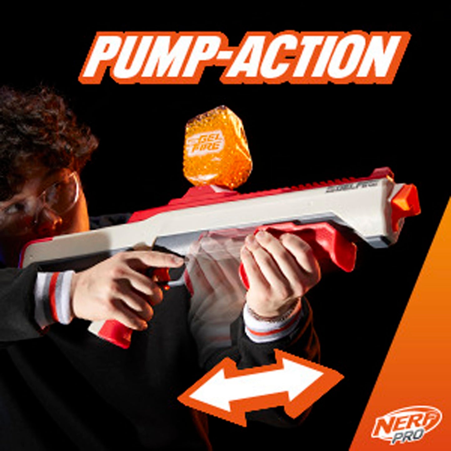 NERF Pro Gelfire Raid Blaster – Fire 5 Rounds per Pull, 800-Round Hopper, 10,000 Gel Rounds