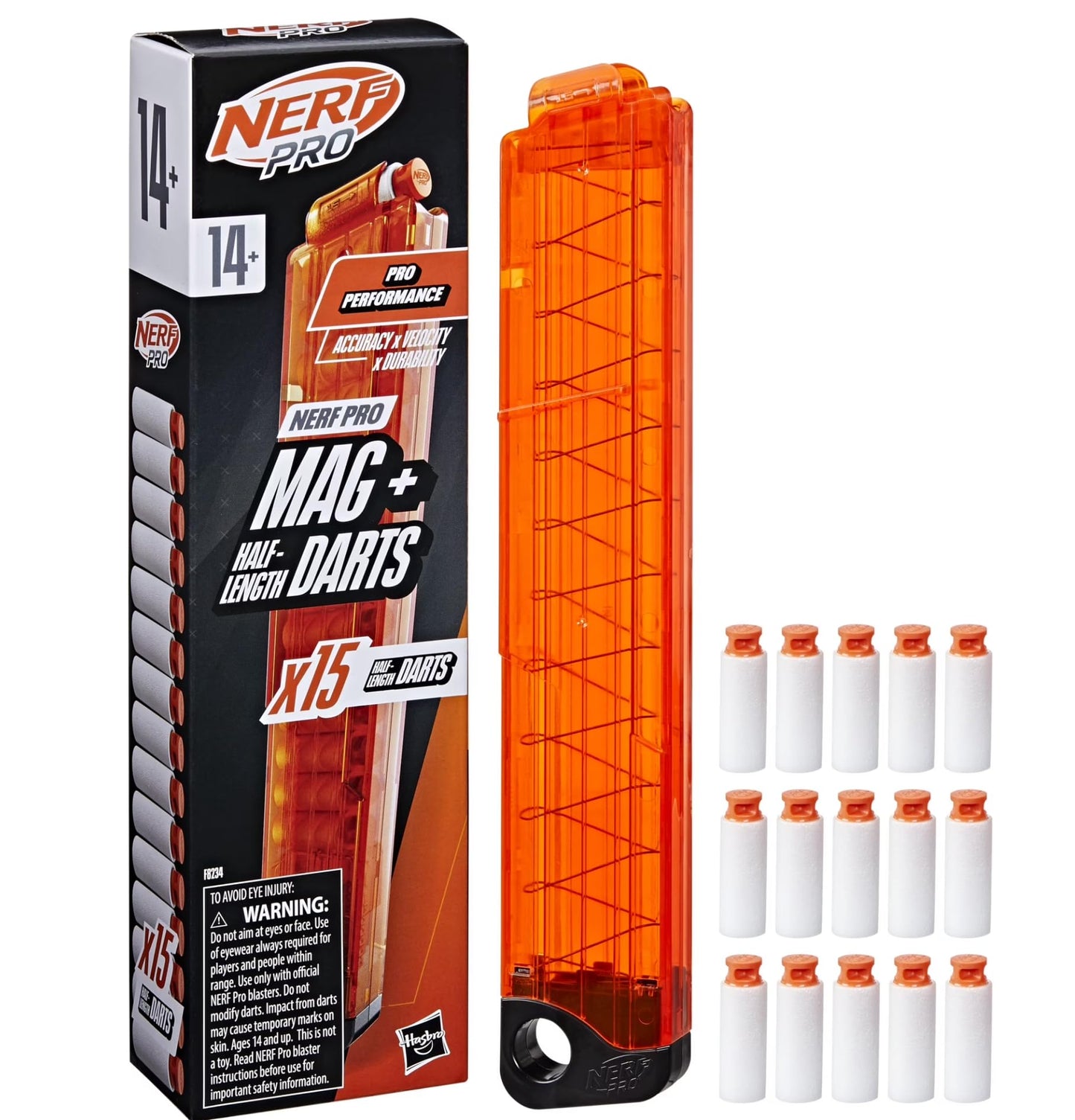 Nerf Pro Half-Length Magazine – 15-Dart Refill for Nerf Pro Blasters