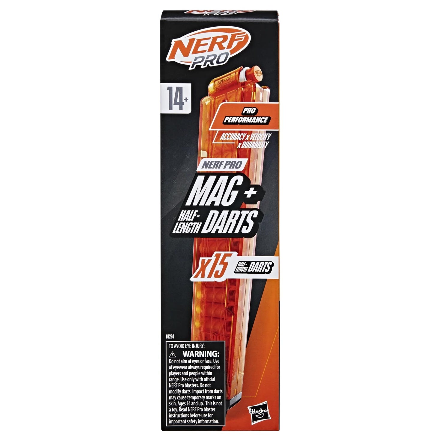 Nerf Pro Half-Length Magazine – 15-Dart Refill for Nerf Pro Blasters