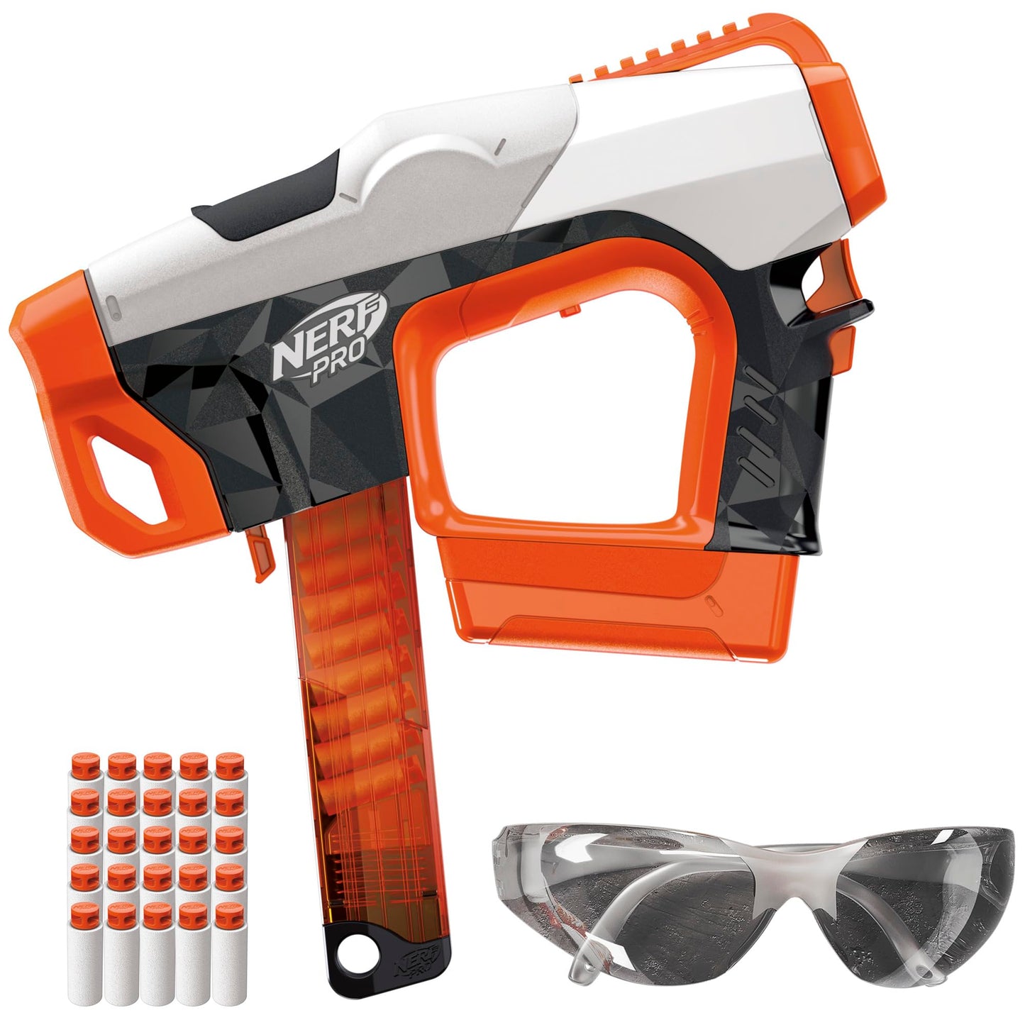 Nerf Pro Sender Half-Length Semi-Auto Dart Blaster — 150 FPS, 15-Dart Magazine