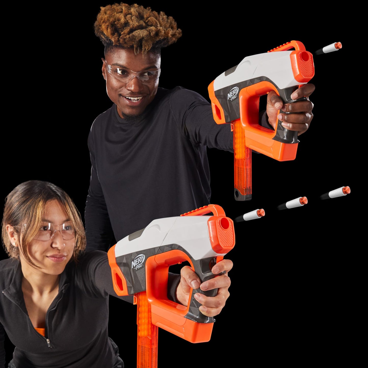 Nerf Pro Sender Half-Length Semi-Auto Dart Blaster — 150 FPS, 15-Dart Magazine