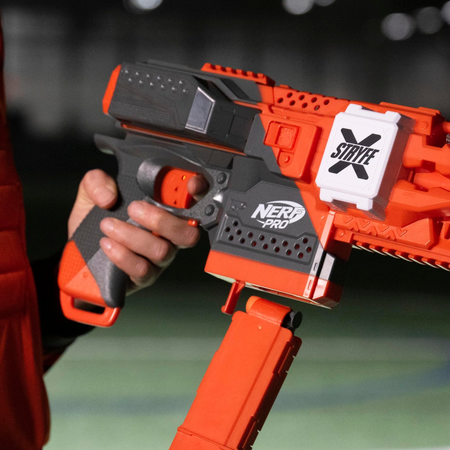 NERF Pro Stryfe X Semi-Auto Blaster – 150 FPS, LiPo Battery, 30 AccuStrike Darts, 15-Dart Magazine | Ages 14+ | Amazon Exclusive