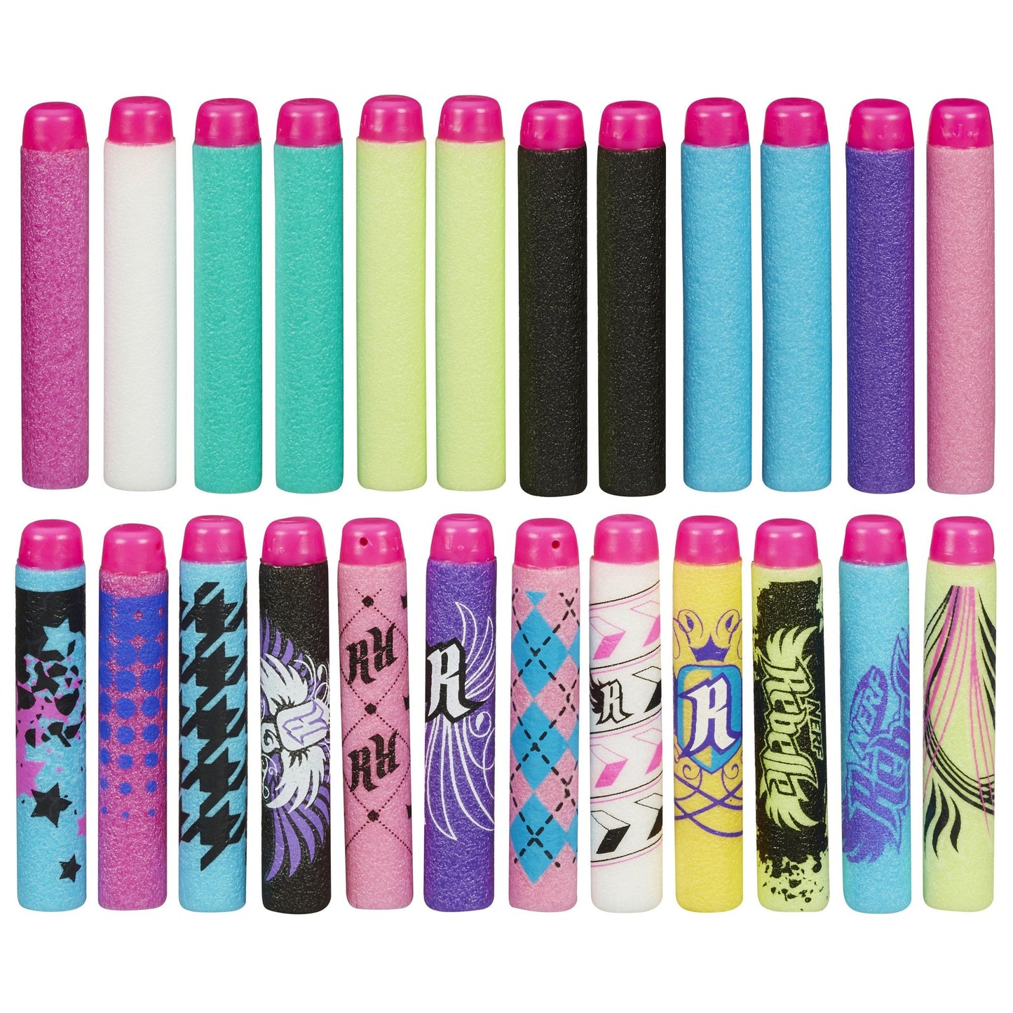 Nerf Rebelle Secrets and Spies Dart Refill Pack – 24 Darts, 12 Colors