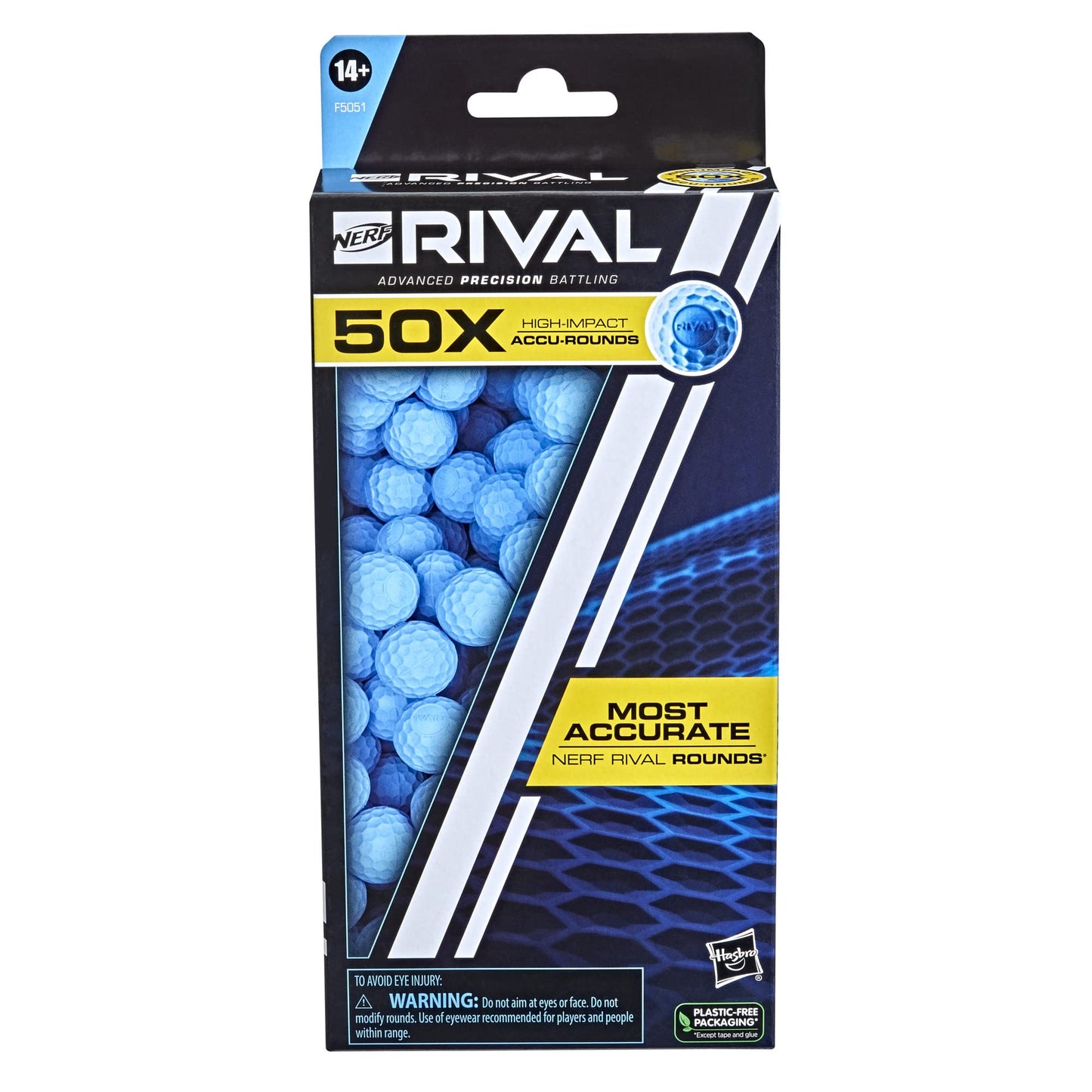 Nerf Rival 50 Accu-Round Refill Pack – Enhanced Flight, Quick Reloads