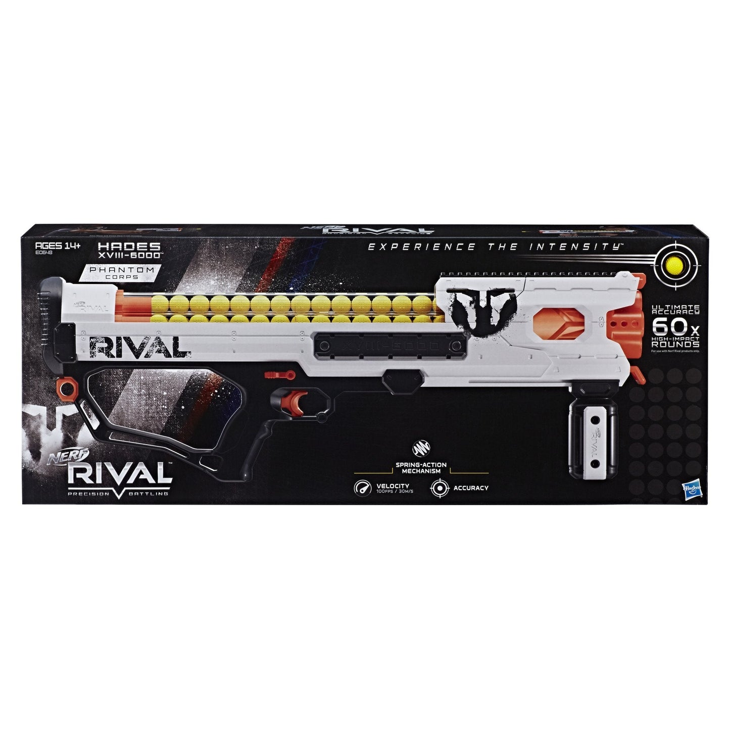 Nerf Rival Phantom Corps Hades XVIII-6000 Blaster – 60-Round Magazine, Flags, Ages 14+ (Amazon Exclusive)