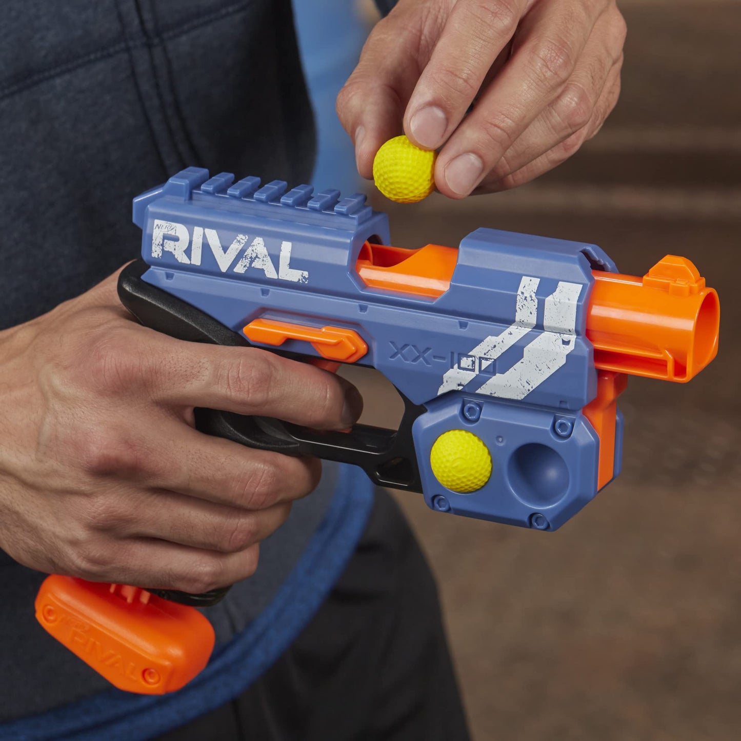 Nerf Rival Knockout XX-100 Blaster - Breech Load, 90 FPS, Team Blue