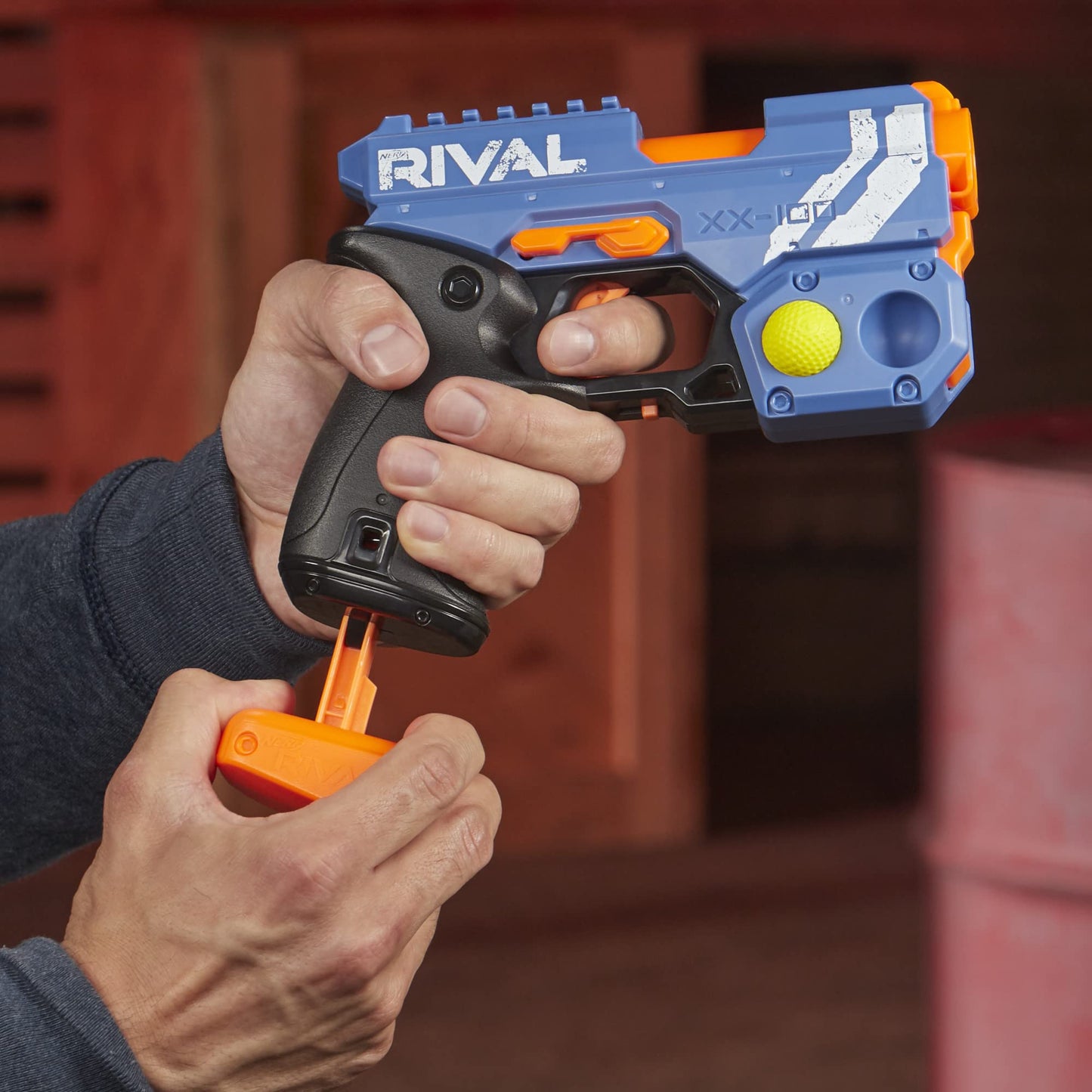 Nerf Rival Knockout XX-100 Blaster - Breech Load, 90 FPS, Team Blue