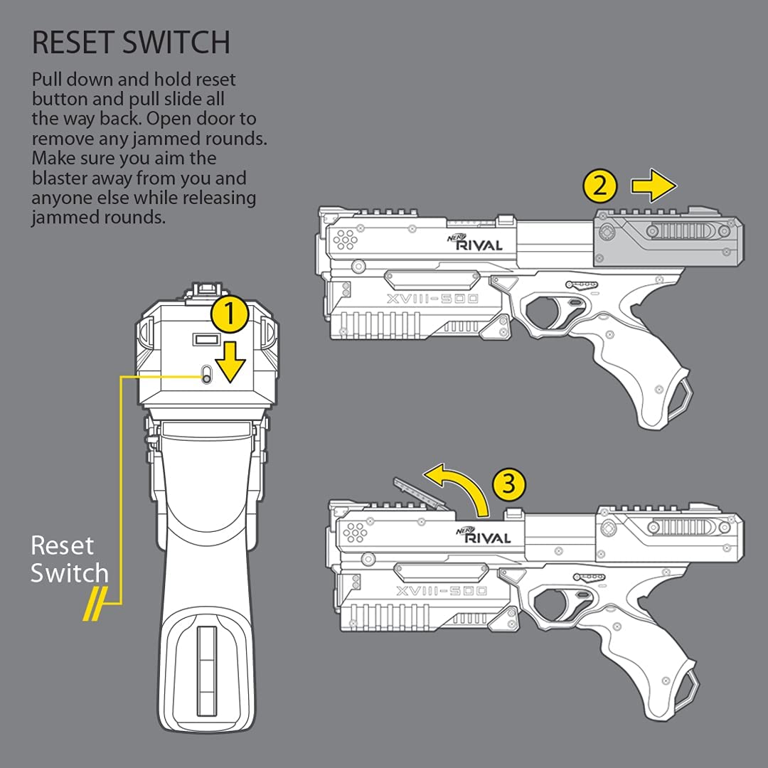 NERF Rival Kronos XVIII-500 Blaster – Breech-Load, 90 FPS, Amazon Exclusive White Design