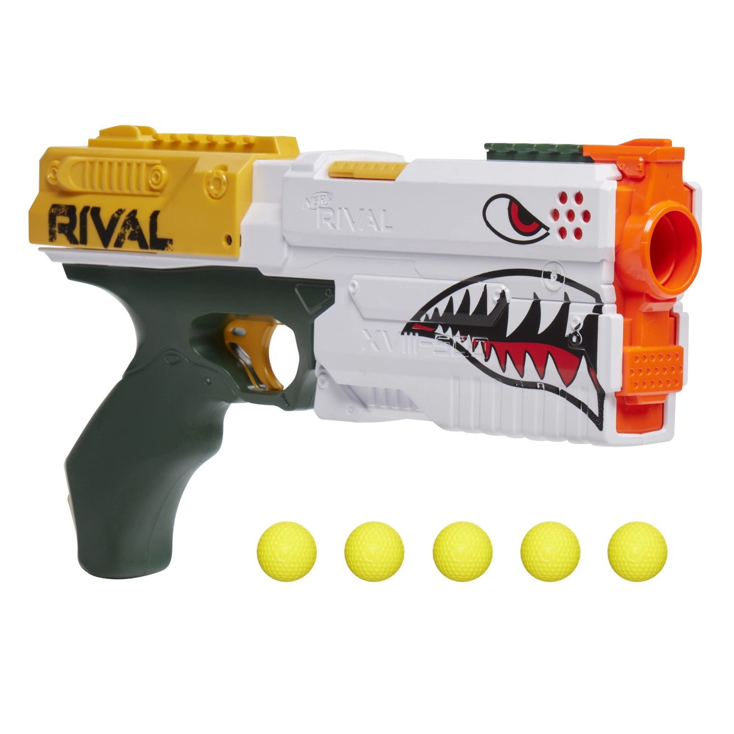 NERF Rival Kronos XVIII-500 Blaster – Breech-Load, 90 FPS, Amazon Exclusive White Design