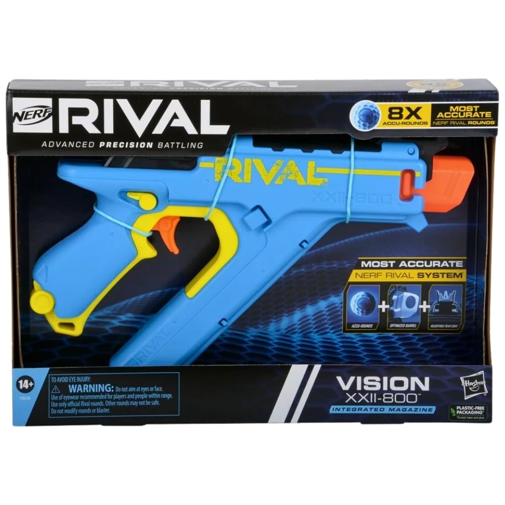 NERF Rival Vision XXII-800 Blaster - Most Accurate Rival System with 8-Round Magazine