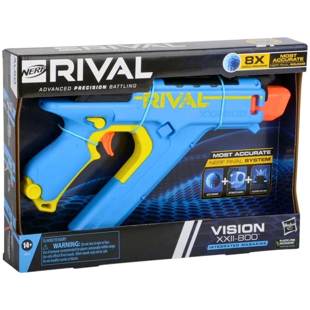 NERF Rival Vision XXII-800 Blaster - Most Accurate Rival System with 8-Round Magazine