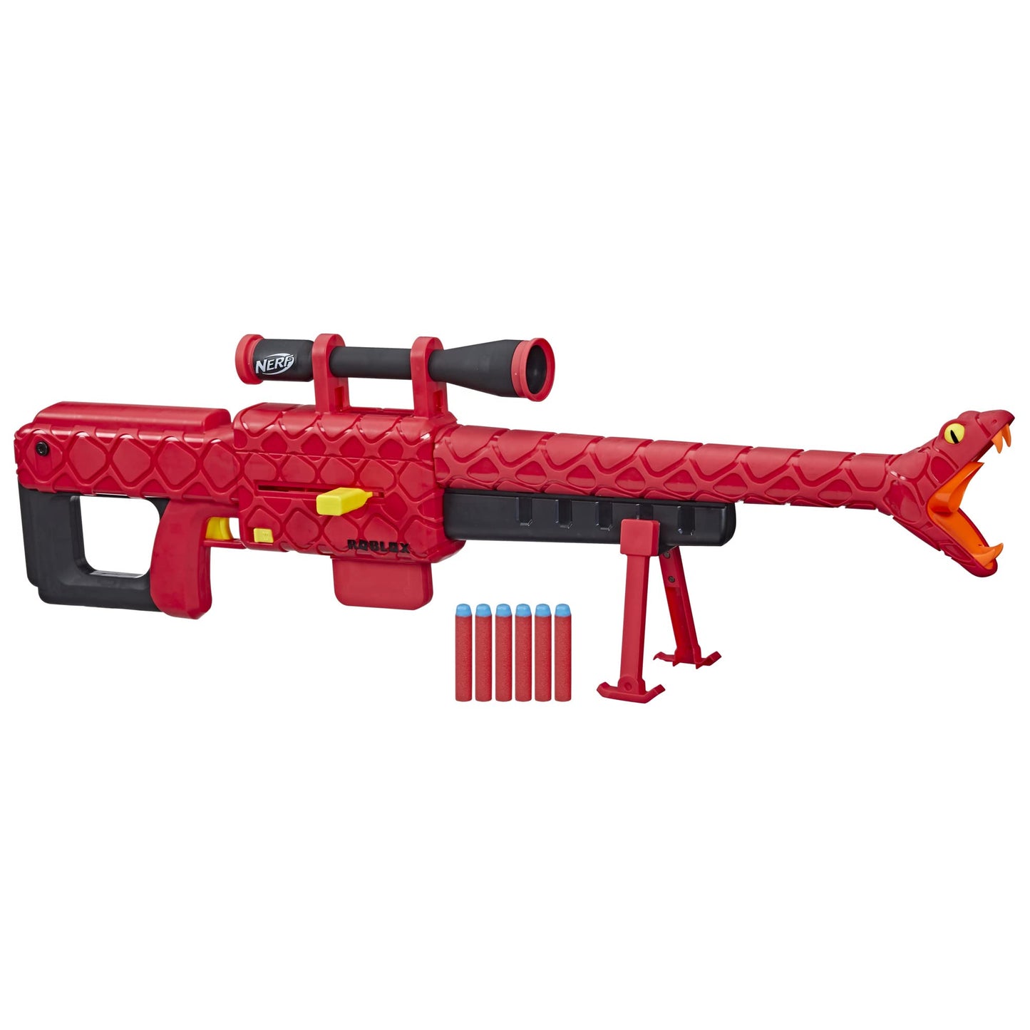 NERF Roblox Zombie Attack: Viper Strike Sniper-Inspired Blaster with Scope and Exclusive Roblox Item Code