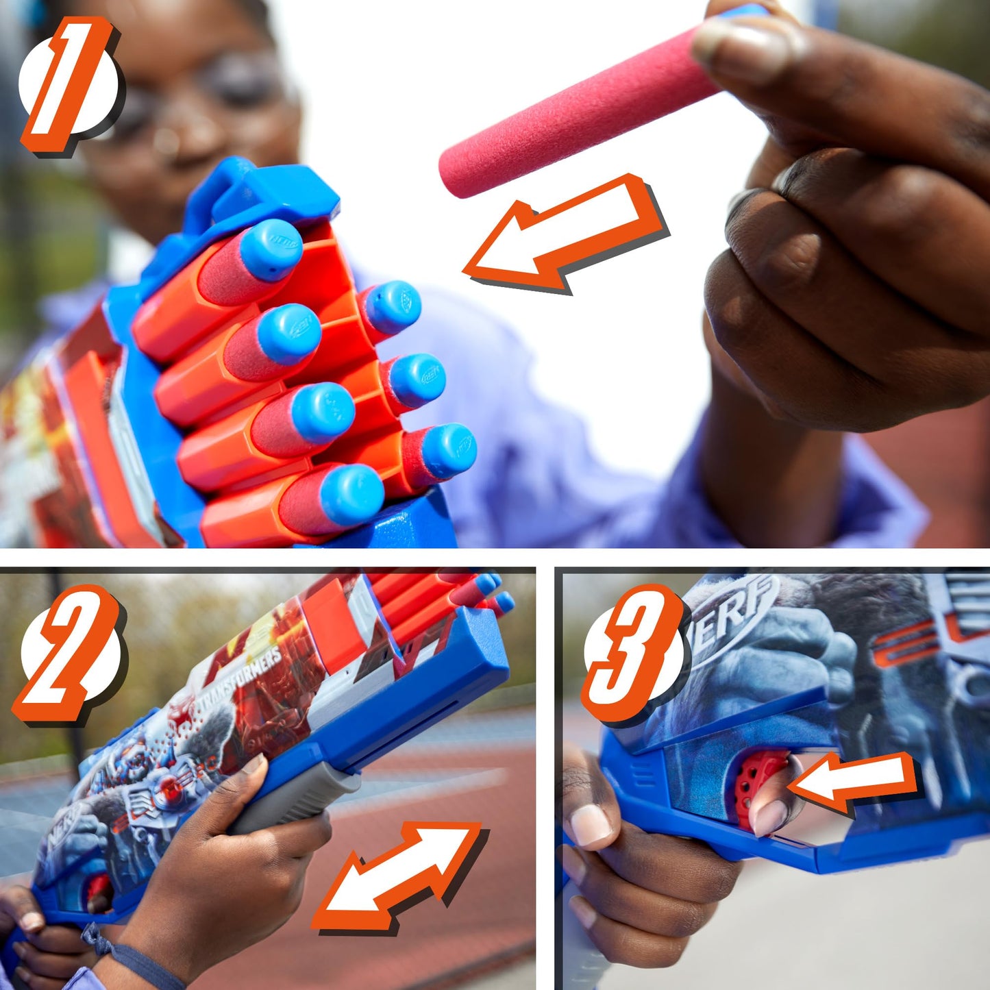 NERF Transformers Optimus Primal Dart Blaster – 16 Darts, Pump Action