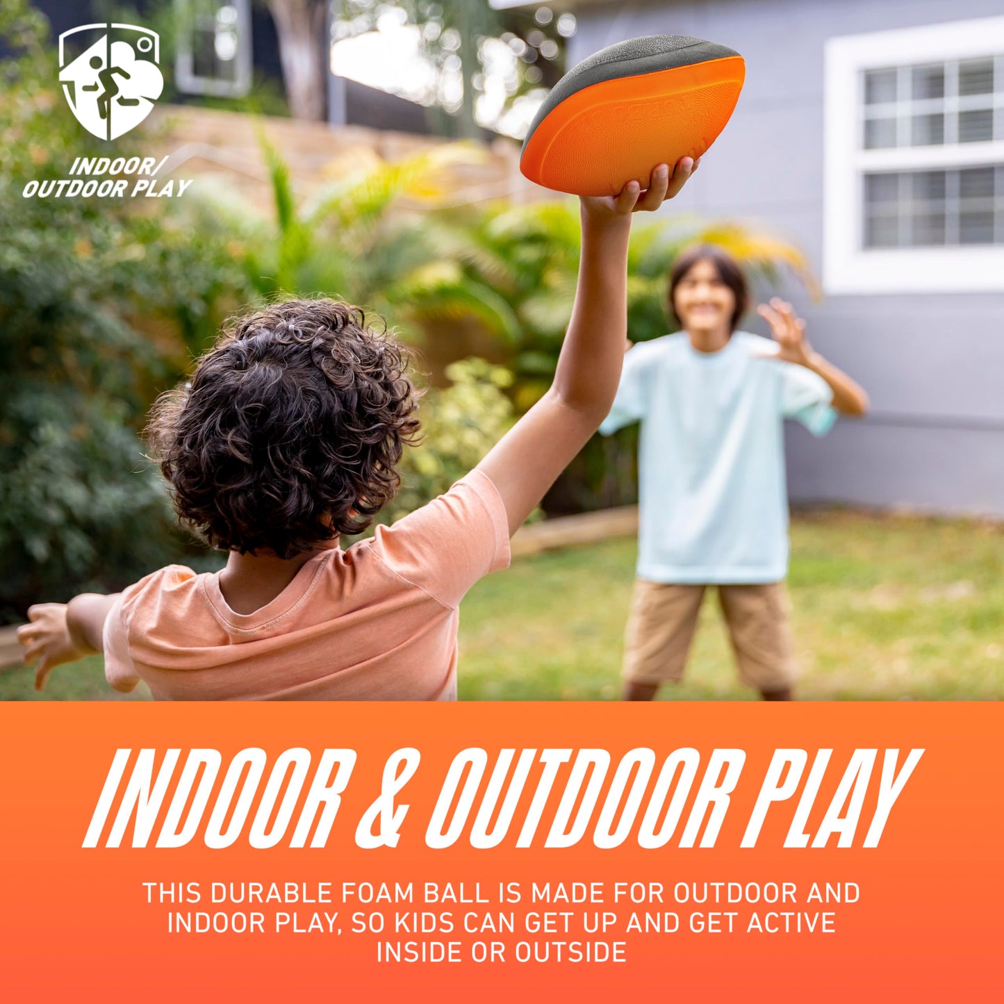 NERF Turbo Jr. Kids Foam Football – 9-Inch Indoor & Outdoor Mini Football
