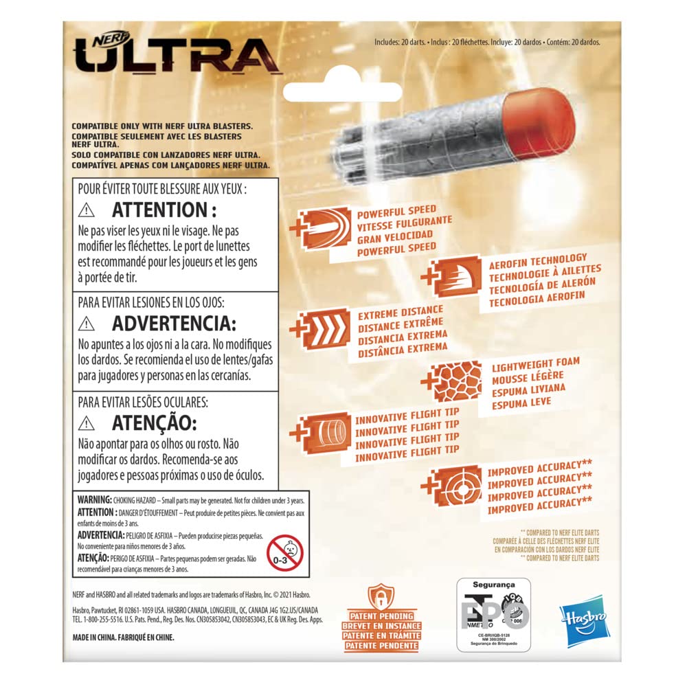 Nerf Ultra One 20-Dart Refill Pack | 20 Darts for Nerf Ultra Blasters