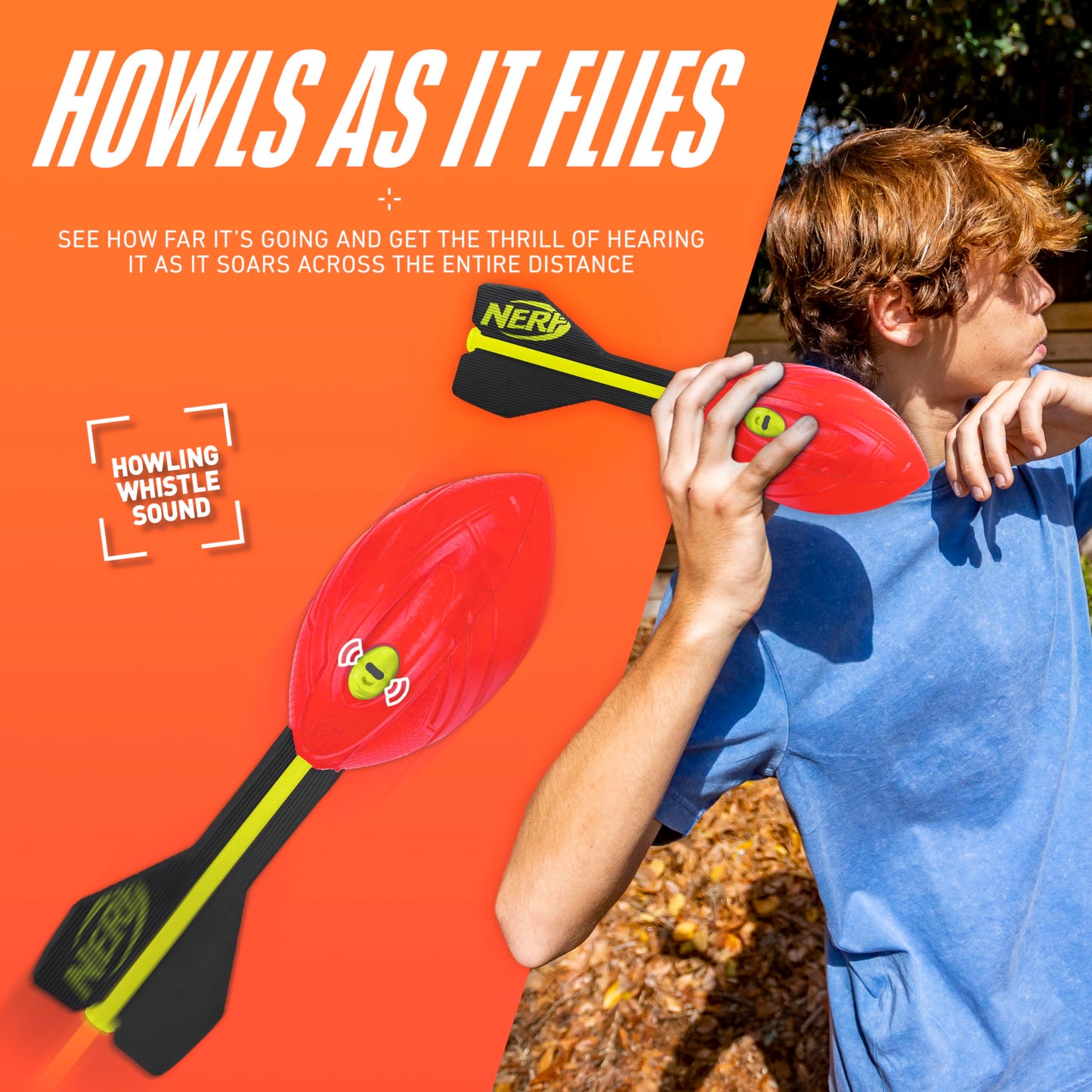NERF Vortex Aero Howler Foam Football – Long-Distance Indoor & Outdoor Fun