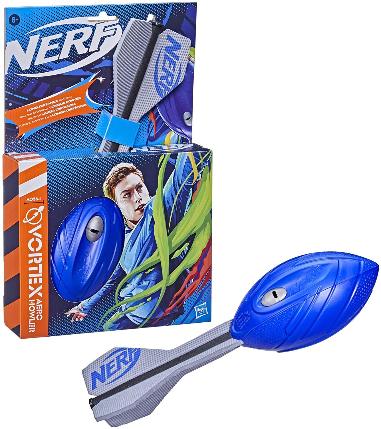 Nerf Vortex Aero Howler Toy – Long-Range Throw & Whistle for Outdoor Fun