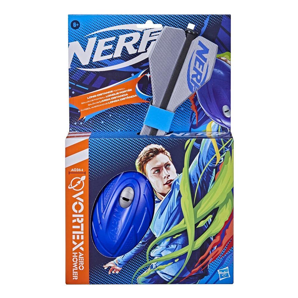 Nerf Vortex Aero Howler Toy – Long-Range Throw & Whistle for Outdoor Fun