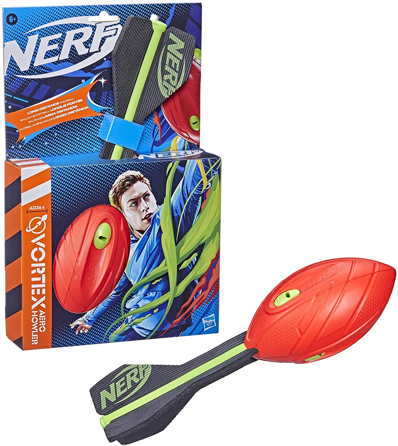 Nerf Vortex Aero Howler Toy – Long-Range Throw & Whistle for Outdoor Fun