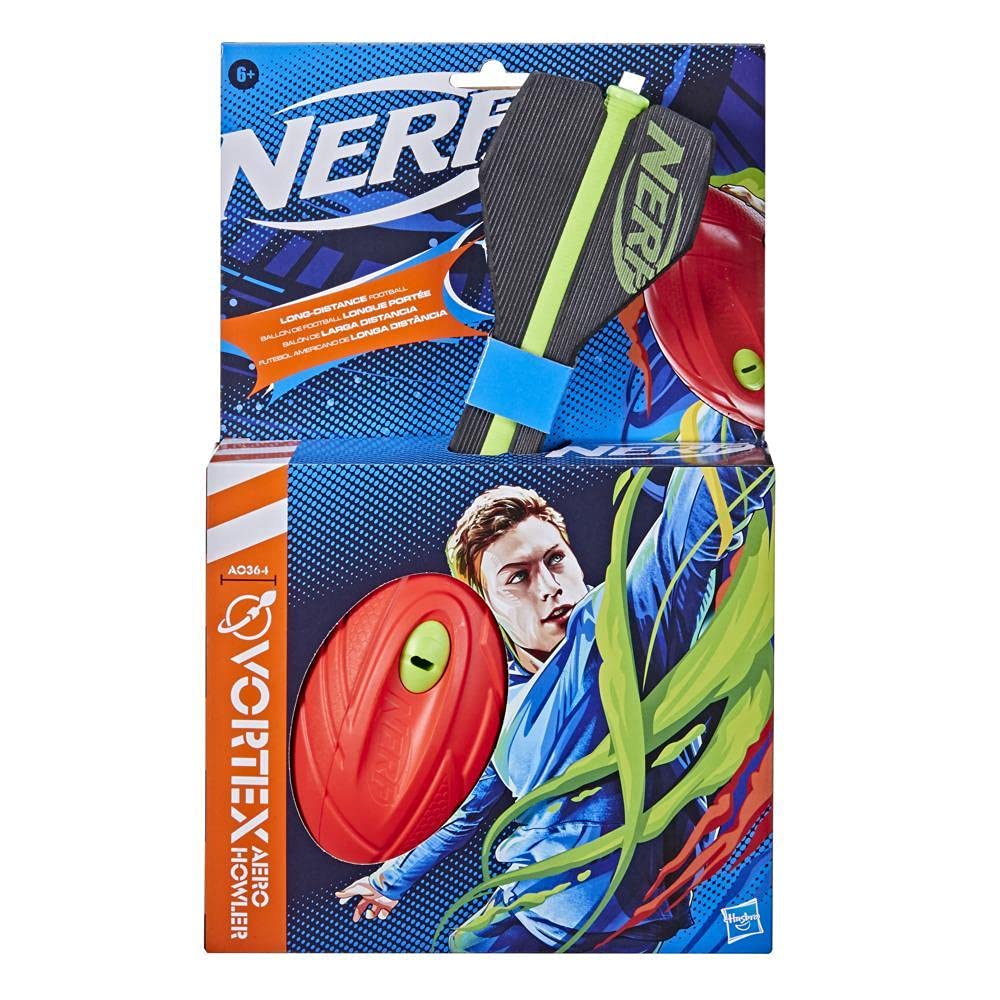 Nerf Vortex Aero Howler Toy – Long-Range Throw & Whistle for Outdoor Fun