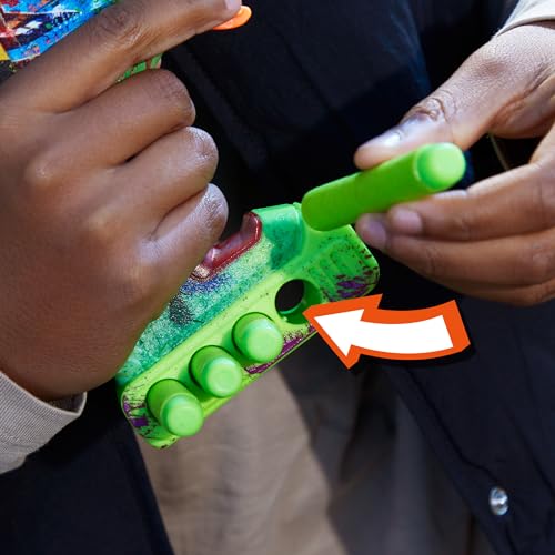 NERF Zombie Driller Dart Blaster – 5-Dart Cylinder, Removable Scope, Includes 16 Nerf Elite Darts (Ages 8+)