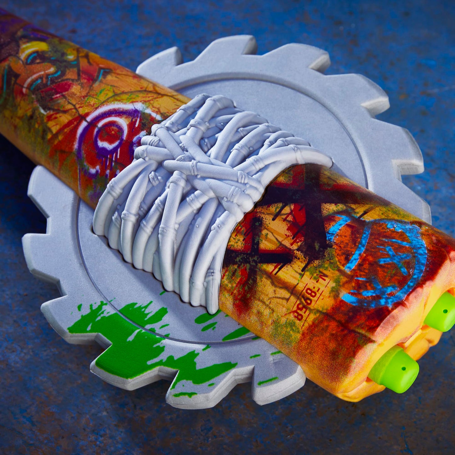 Nerf Zombie Strikeout Dart Blaster – 8 Darts, Foam Blade, Pull-Back Priming