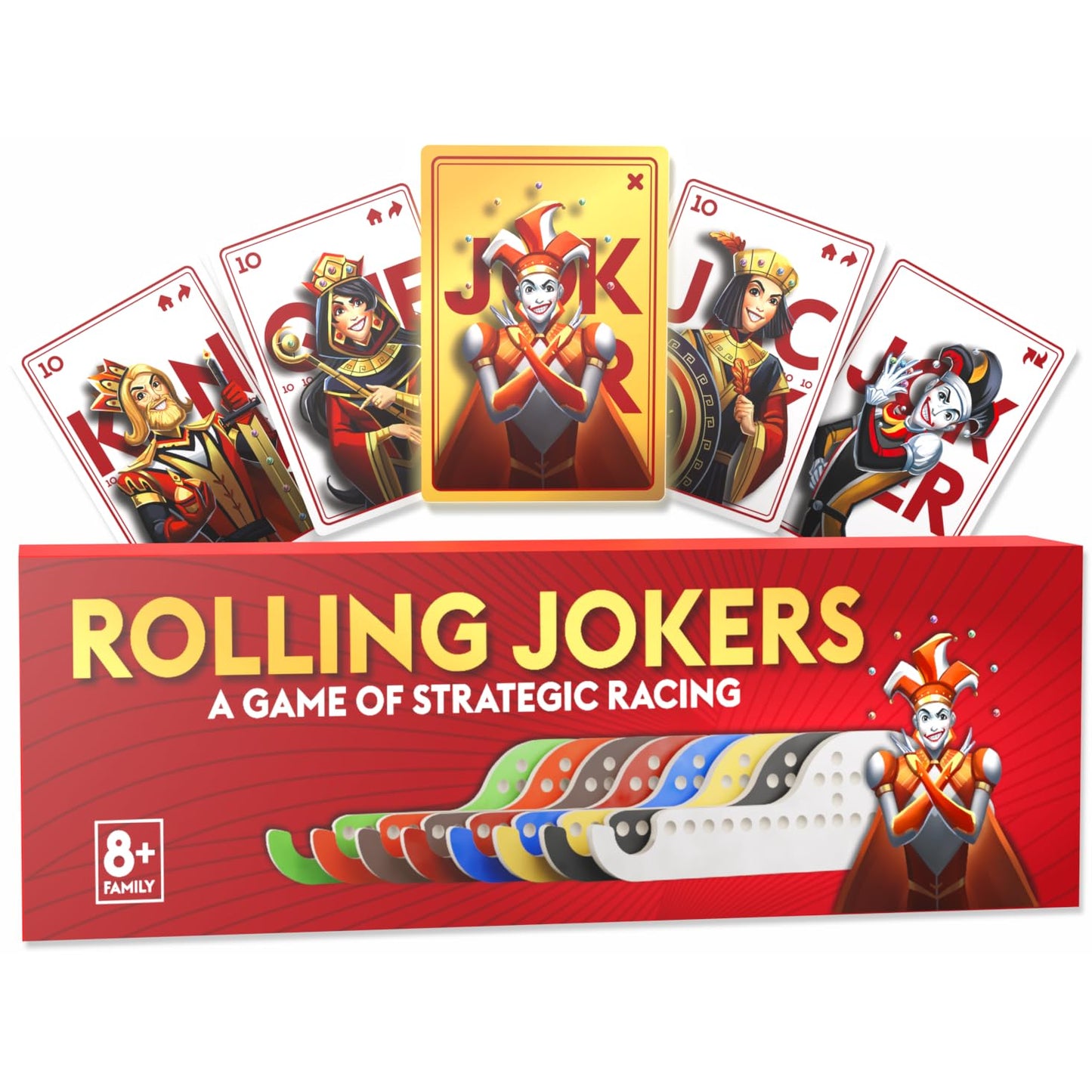 Nerkin Games Rolling Jokers – Premium Wooden Jokers & Marbles Game for Family Fun | Ages 8+