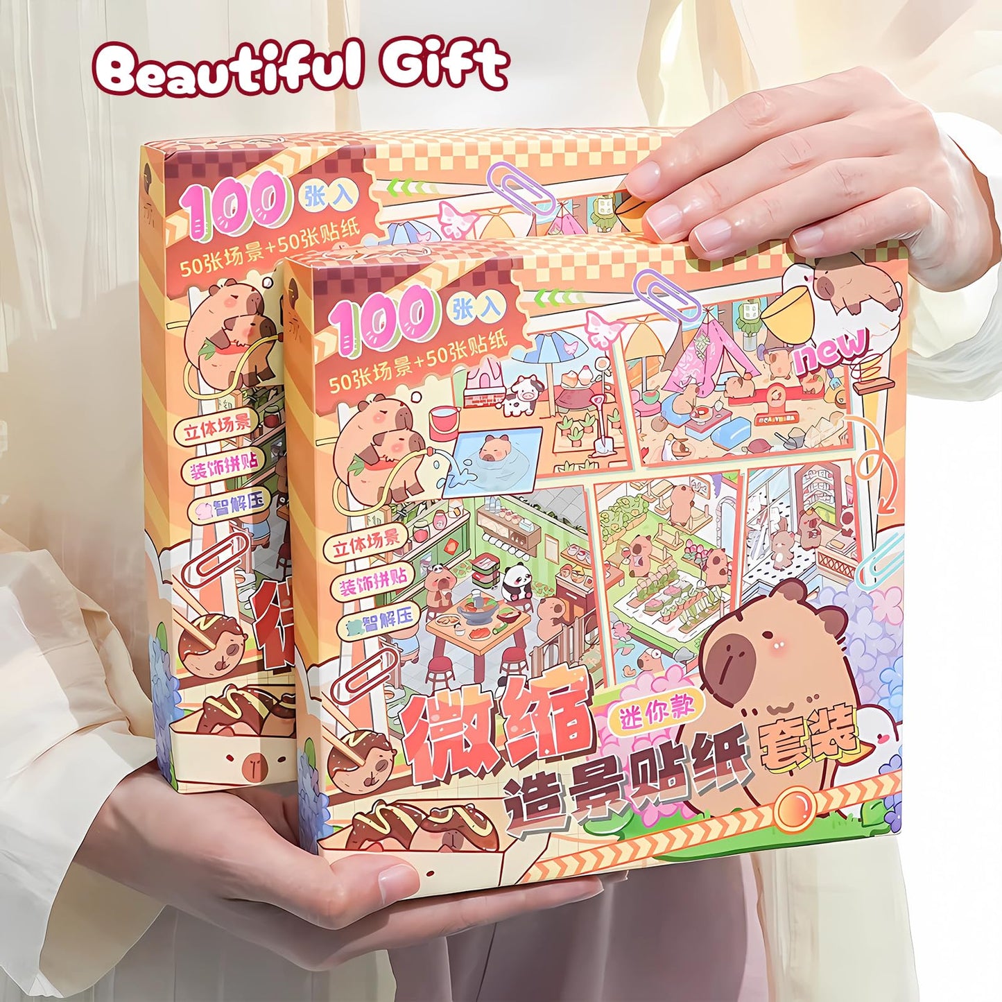 Nerscina DIY 3D Sticker Scene Mega Pack – 50 Sets Animal Bedroom Restaurant
