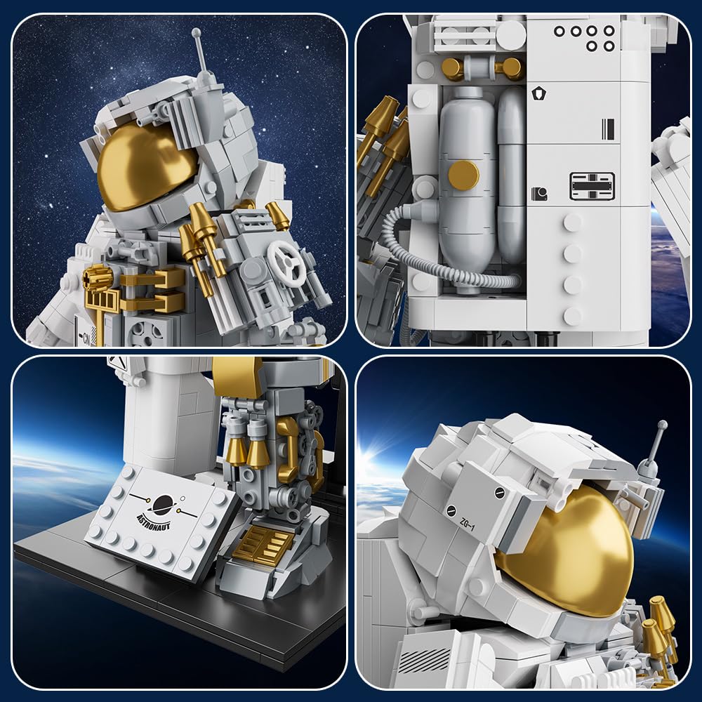 NETEHU Space Astronaut Building Block Set – 880 Pieces, Gift for Ages 6-14 & Adults