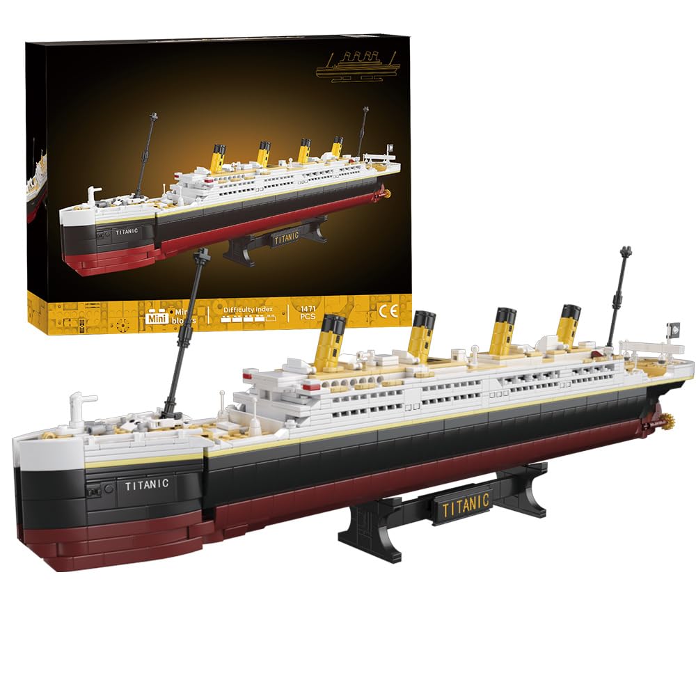 NETEHU Titanic Boat Model Building Set • 1465 Pieces – DIY Cruise Ship Toy