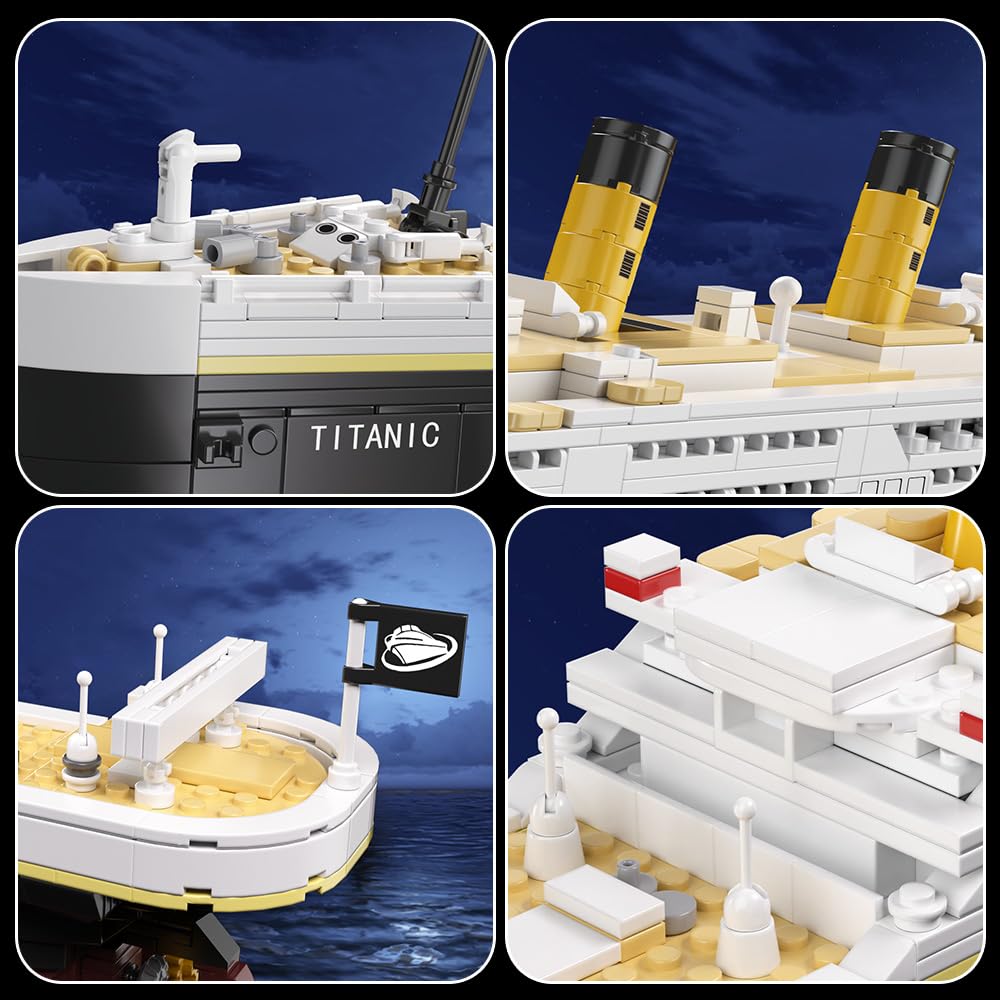 NETEHU Titanic Boat Model Building Set • 1465 Pieces – DIY Cruise Ship Toy