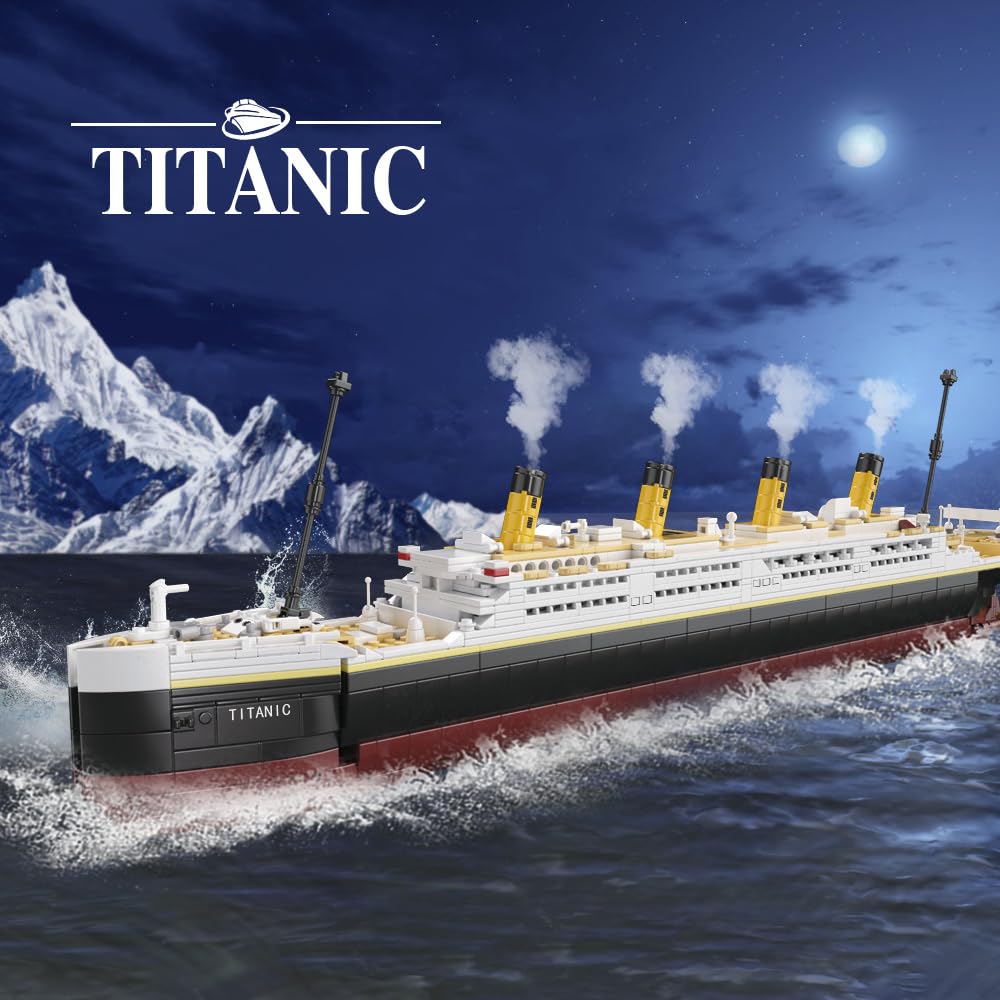 NETEHU Titanic Boat Model Building Set • 1465 Pieces – DIY Cruise Ship Toy
