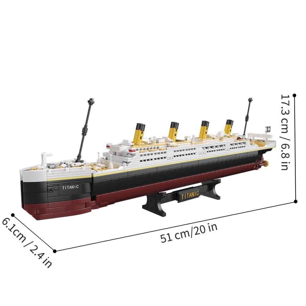 NETEHU Titanic Boat Model Building Set • 1465 Pieces – DIY Cruise Ship Toy