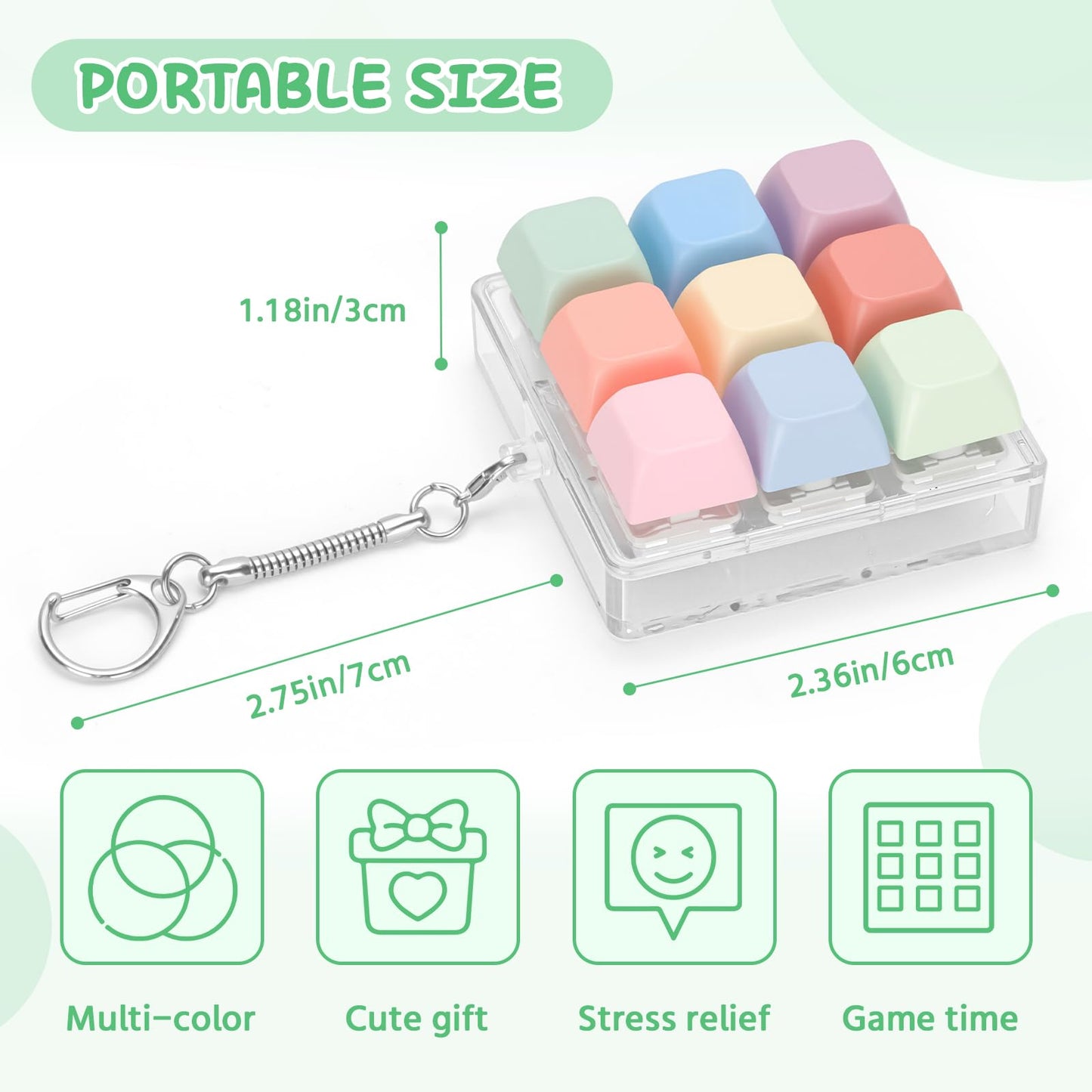 Netholid 9-in-1 Colorful Keyboard Fidget Toys for Adults – Stress Relief & Focus