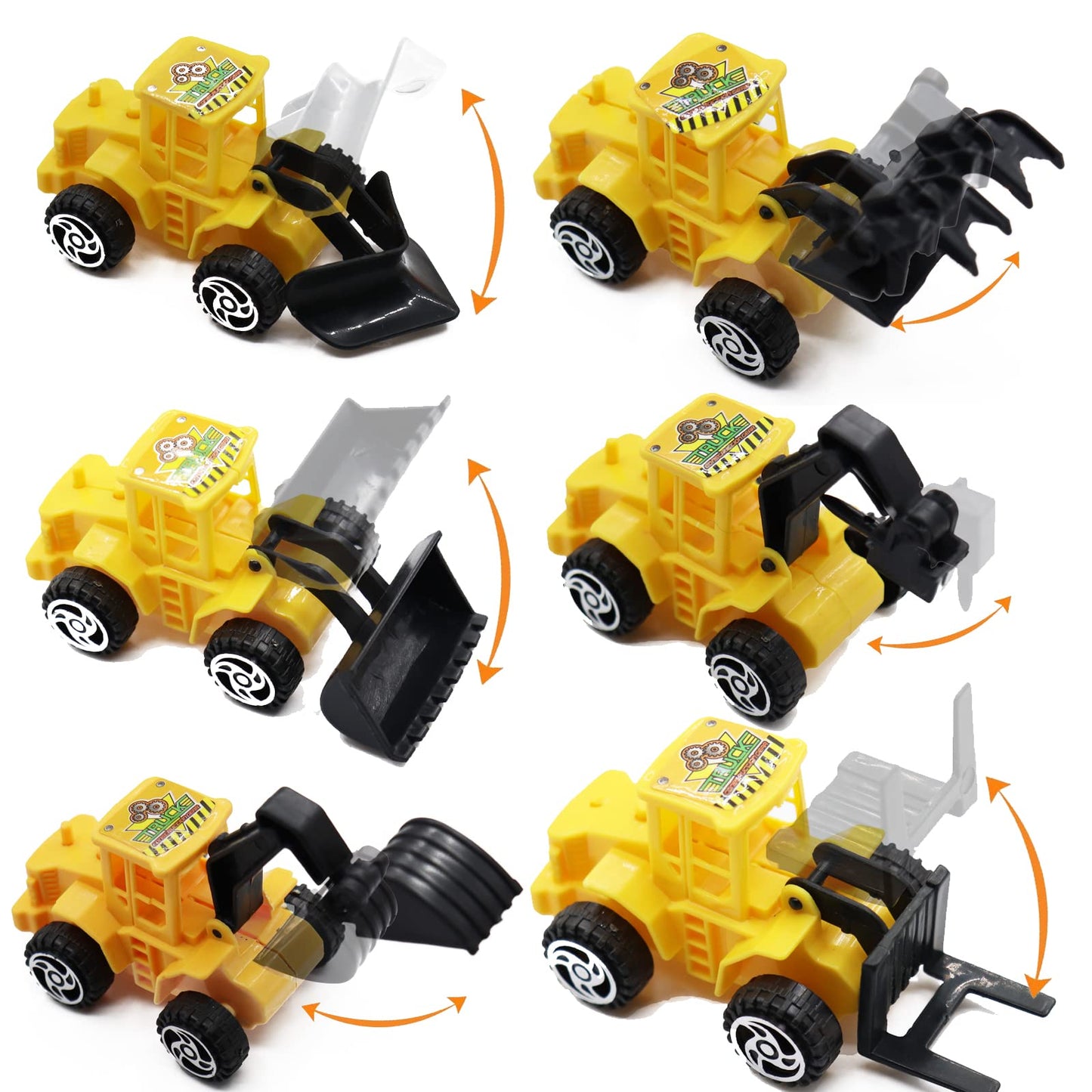 Nevperish 18-Piece Construction Cake Toppers Set: Trucks, Tower Crane, Traffic Signs & Birthday Cupcake Toppers