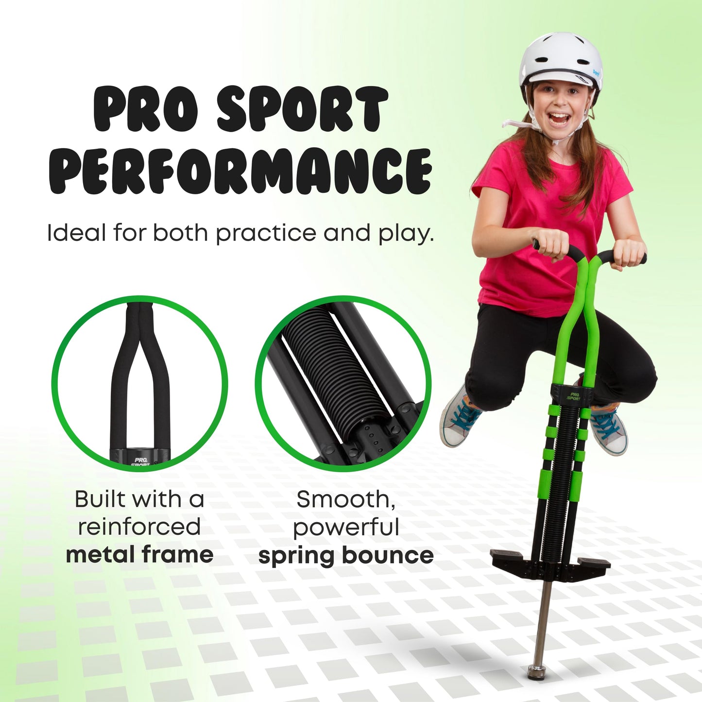 New Bounce Pogo Stick for Kids - Pro Sport Edition (Ages 9+, 80-160 lbs)