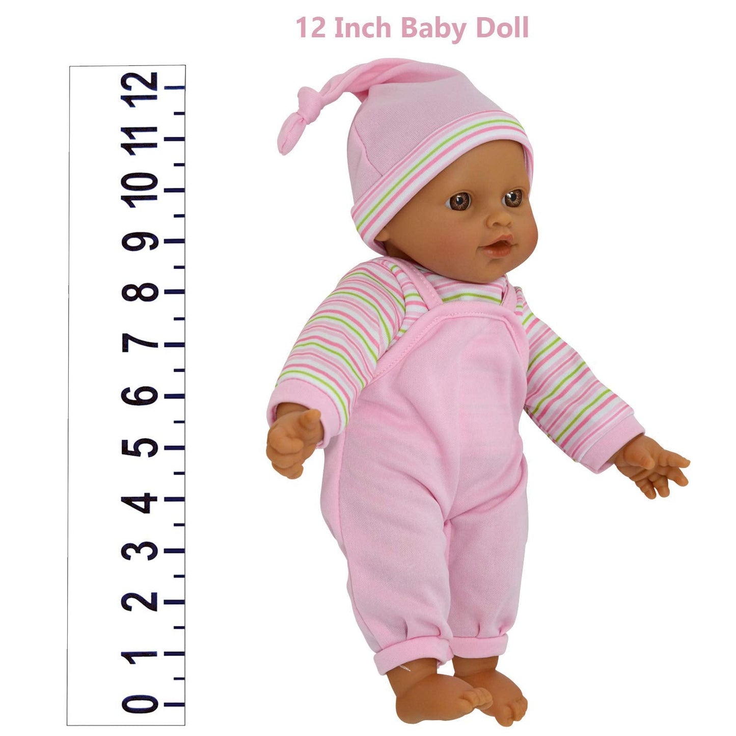 The New York Doll Collection 12-Inch Sweet Hispanic Twin Dolls with Pacifier | Play Baby Dolls