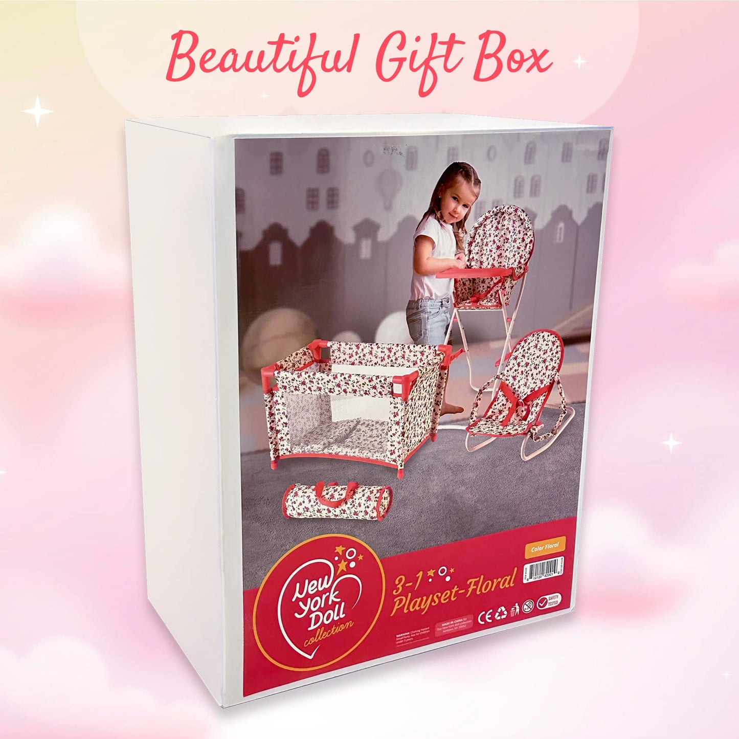 Floral 3-in-1 Doll Furniture Set for 18-Inch Dolls | The New York Doll Collection