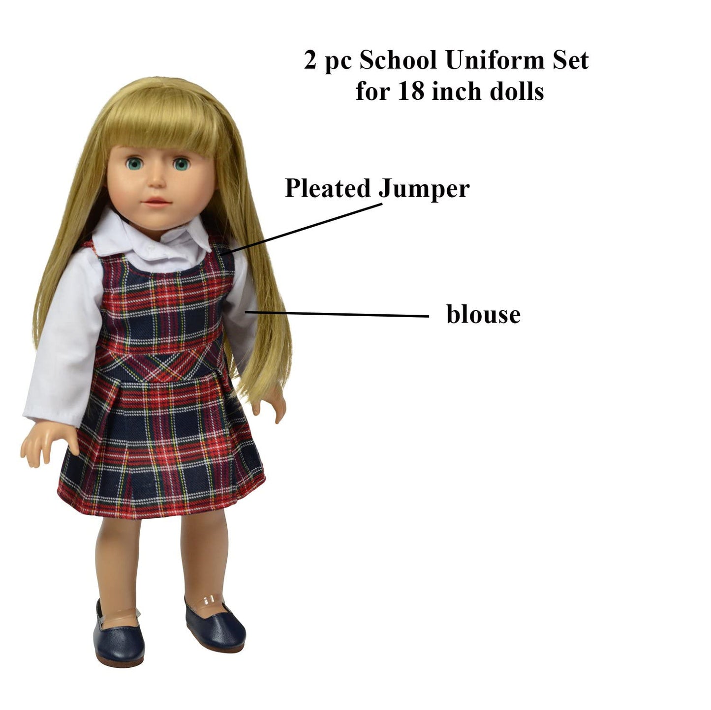The New York Doll Collection Back to School Set for 18" Dolls – Desk, Uniforms & Accessories