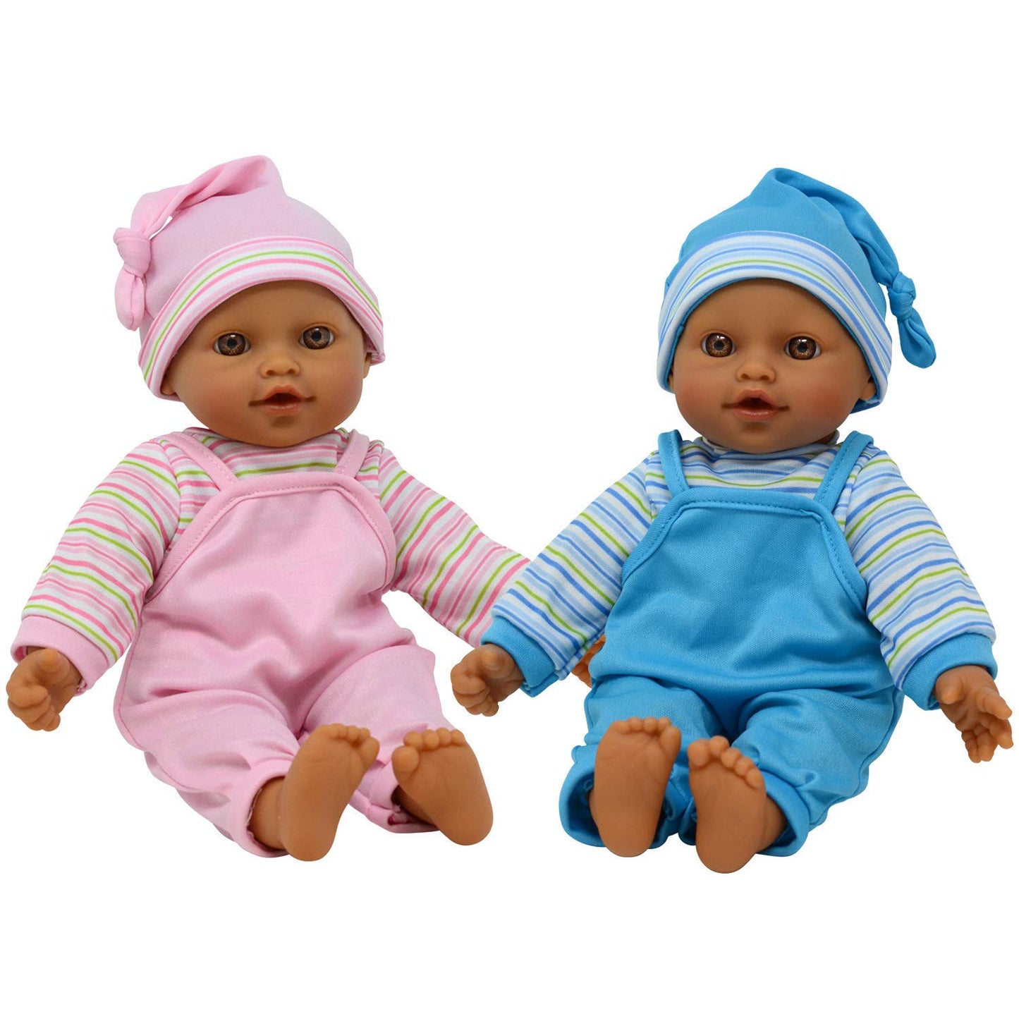 The New York Doll Collection 12-Inch Sweet Hispanic Twin Dolls with Pacifier | Play Baby Dolls