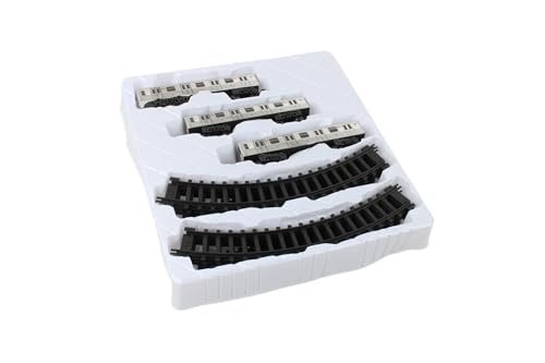New York MTA 3-Pc Battery Operated Train Set with Track – 39 x 25 in, Silver