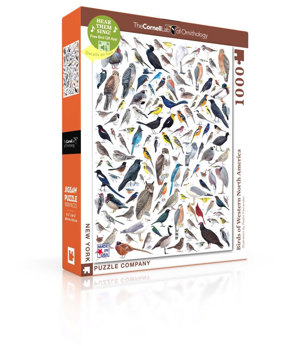 New York Puzzle Company - Cornell Lab Birds of Western North America - 1000 Piece Puzzle