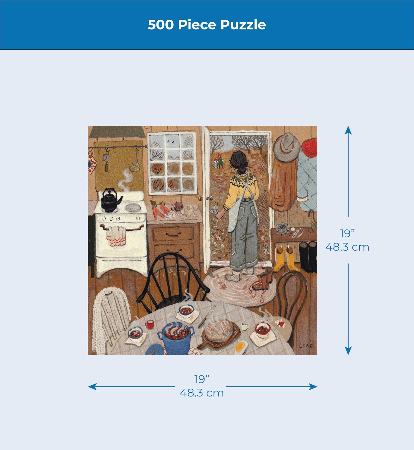 New York Puzzle Company - Loré Pemberton Dinner Bell 500 Piece Jigsaw Puzzle for Adults