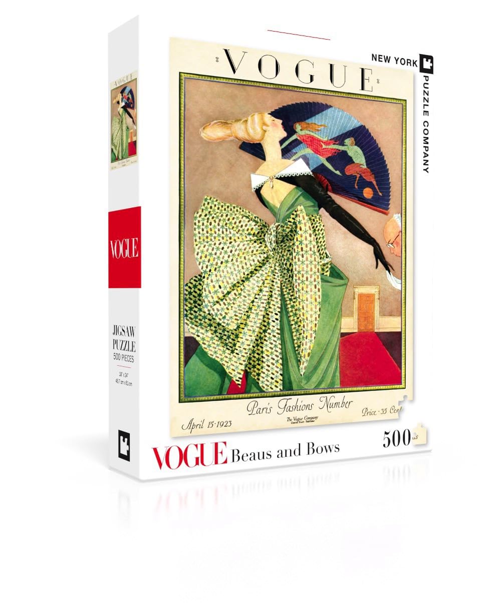 New York Puzzle Company: Vogue Beaus and Bows 500-Piece Puzzle for Adults